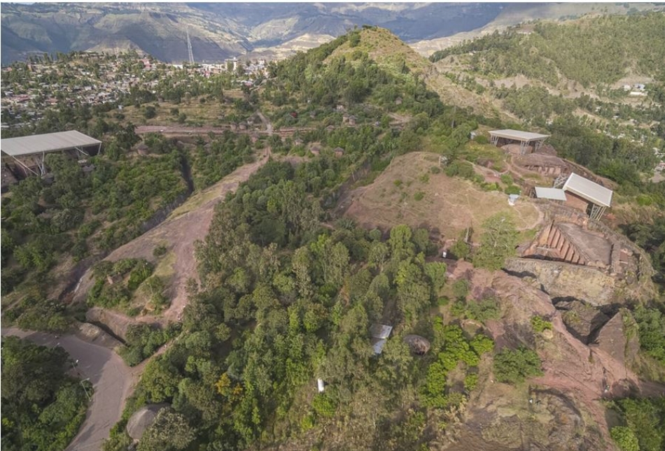 Le site et la ville de Lalibela en 2019.